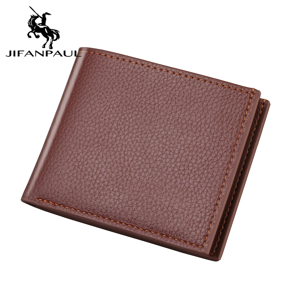 

JIFANPAUL 2020 new men's short wallet business ticket wallet wallet solid color wallet ultra-thin men's wallet