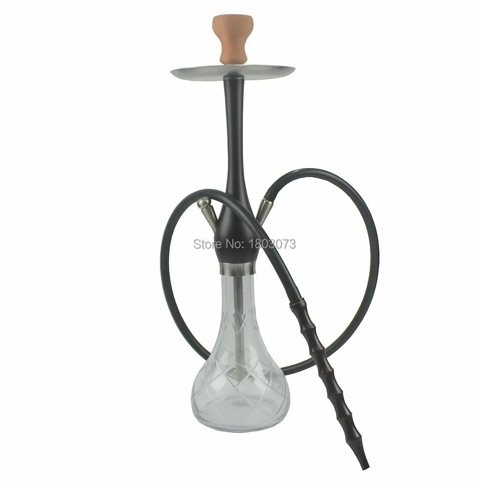 Хорошее качество, стеклянный кальян sheesha, желто-коричневый цвет, деревянный стебель, силиконовый шланг, петля, кончики рта, кальян для дома или бара