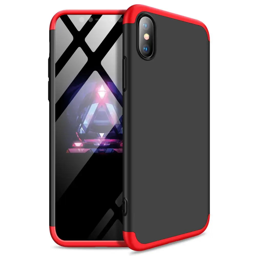 Olhveitra 360° Luxury Coque For iPhone XS Max XR X 10 Phone Case Apple 7 8 Plus 6 6S Full Fundas Back Cover | Мобильные телефоны и