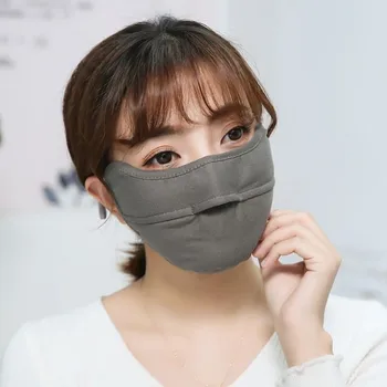 

Face Covers Cotton Travel Double-layer Outdoor Breathable Dust-proof Anti-fog Haze Ventilation Adjustable Facemask mascarillas