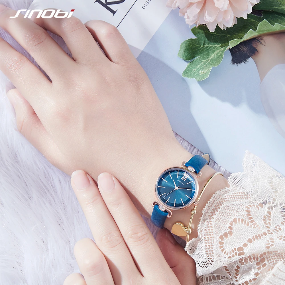 Женские часы SINOBI, модные часы Geneva, дизайнерские женские часы, роскошные брендовые кварцевые золотые наручные часы с бриллиантами, подарки для женщин