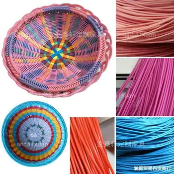 

Plastic Wickers PE Rattan Line Imitation Rattan Art Class Weaving Cane-make Basket Vase Lighting DIY Hand-woven Weaving Material