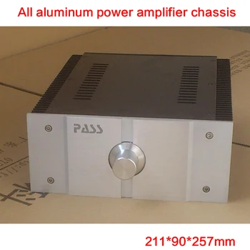 

DIY All-aluminum Power Amplifier Chassis with Radiator Case Amplifier Shell Audio Enclosure with RCA Terminal 211*90*257MM