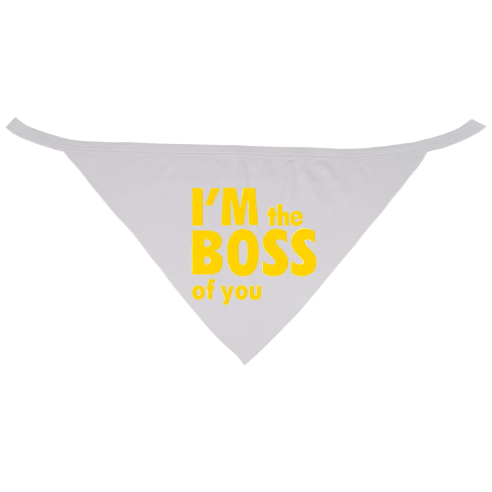 BOSS Pattern Neck Adjustable Dog Bandana Pet Scarf Cute Neckerchief For Puppy Dog Cat Pet Bibs