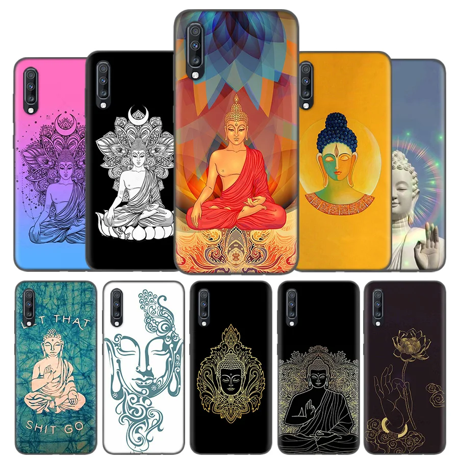 

Silicone Case Cover For Samsung Galaxy A50 A80 A70 A60 A40 A30 A20 A20e A10 A9 A8 A7 A6 Plus 2018 Note 10 9 8 India Buddha Shell