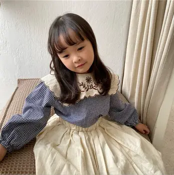 

2020 New Style Girls Shirt Spring Cotton Fashion Girls Blouse 1-7t PP820