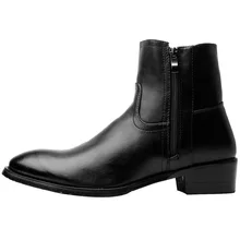 Красивые мужские Ботинки Martin; сезон весна-осень; мужские ботинки из натуральной кожи с мехом; Цвет Черный; мотоботы с острым носком; теплая обувь