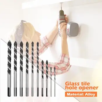 

10pcs Durable Texture Carbide Tip Multi-function Masonry Brick Concrete Ceramic Tile Drill Bits Woodworking Tools