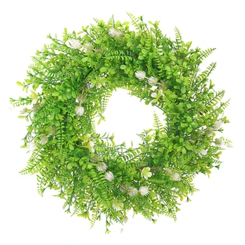 

Floral Wreath for Front Door Handicraft Silk Leaves Garland Spring & Summer Decorating for Indoor & Outdoor Use