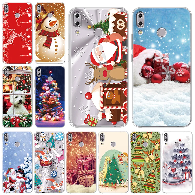 

New Year Gifts Case For ASUS ZenFone 6 5 3 4 Max Plus Selfie Pro M1 Lite Live L1 Zoom ZS630KL Zb601KL Coque TPU Merry Christmas