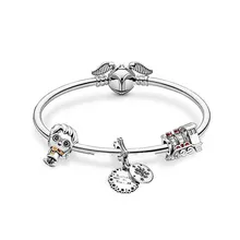 925 пробы Серебряный Wemel Шарм Kralen Fit Vrouwen браслет& Ketting Diy Sieraden