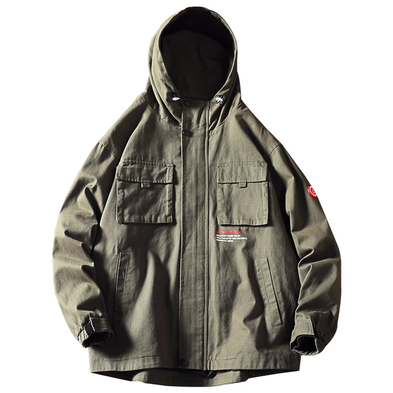 Mens Hooded Windbreaker Jackets Vintage Jacket Streetwear Men Jean Jackets Mens Jackets And Coats Man Jacket Autumn 2019 II50JK