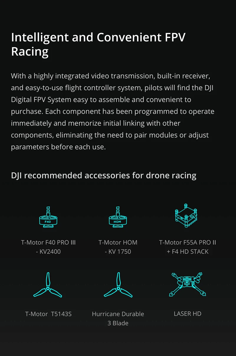 DJI FPV Experience Combo включает очки FPV и 2 x воздушные блоки FPV с цифровой системой DJI New FPV DJI продукт