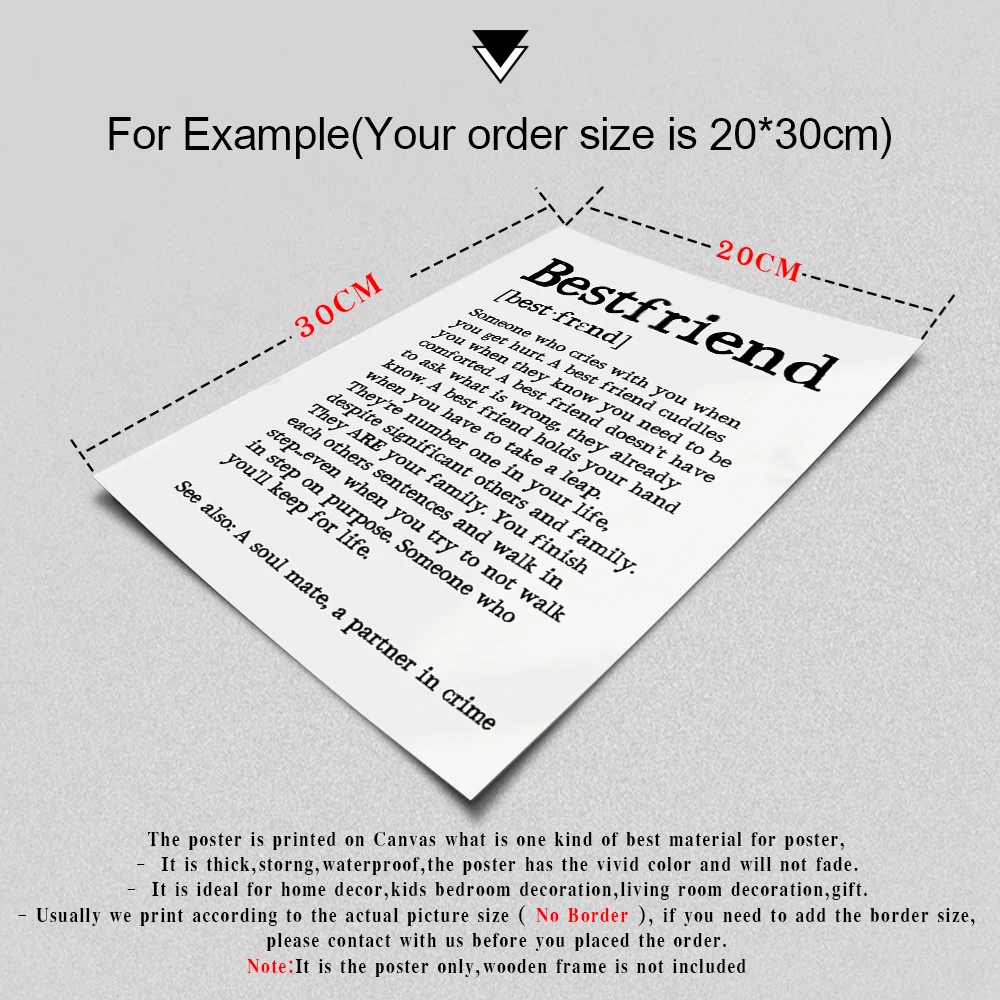 Best Friend Definition Quote Posters and Prints Funny Gifts Idea To Friend Modern Paintings on The Wall Pictures Home Decoration
