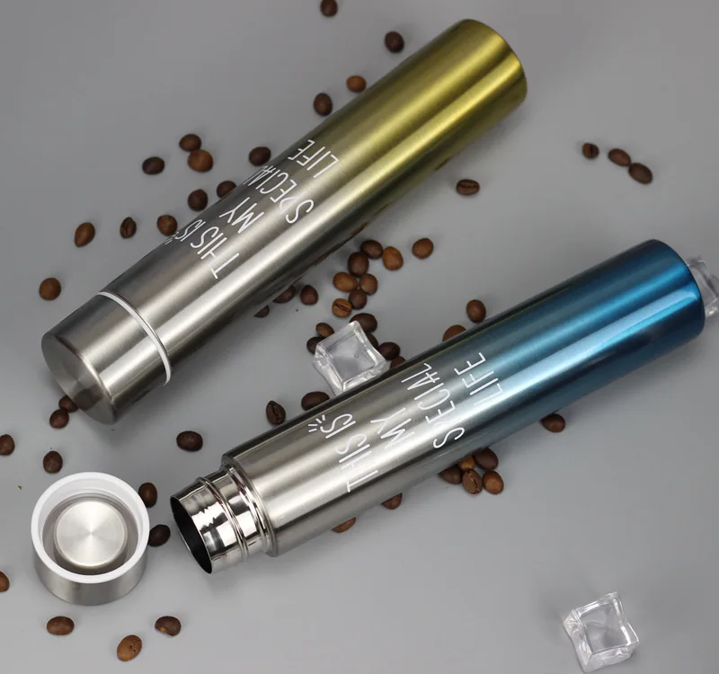 Красочные новые 280 мл тонкие изолированные вакуумные фляжки термобутылки термос