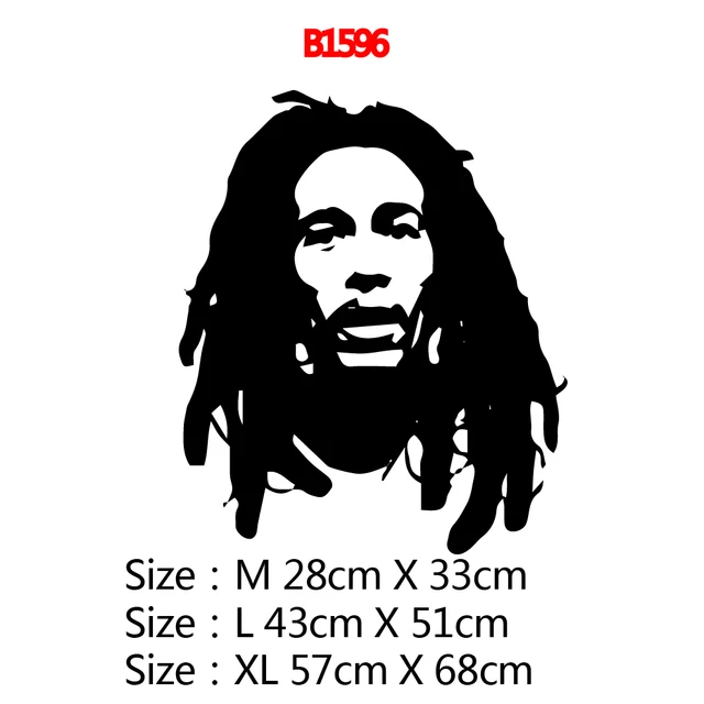 Colorful Soul Music Singer Bob Marley Removable Art Vinyl Wall Stickers For Kids Rooms Waterproof Wall Art Decal Style5