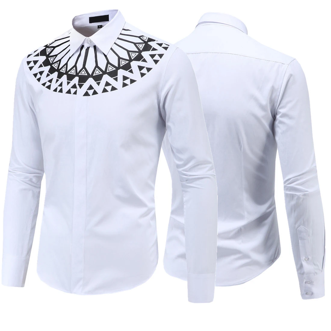5XL мужские рубашки с принтом, Осенние, умные, повседневные, мужские, модные рубашки, без глажки, тонкая, с длинным рукавом, официальная одежда Hombre MOOWNUC