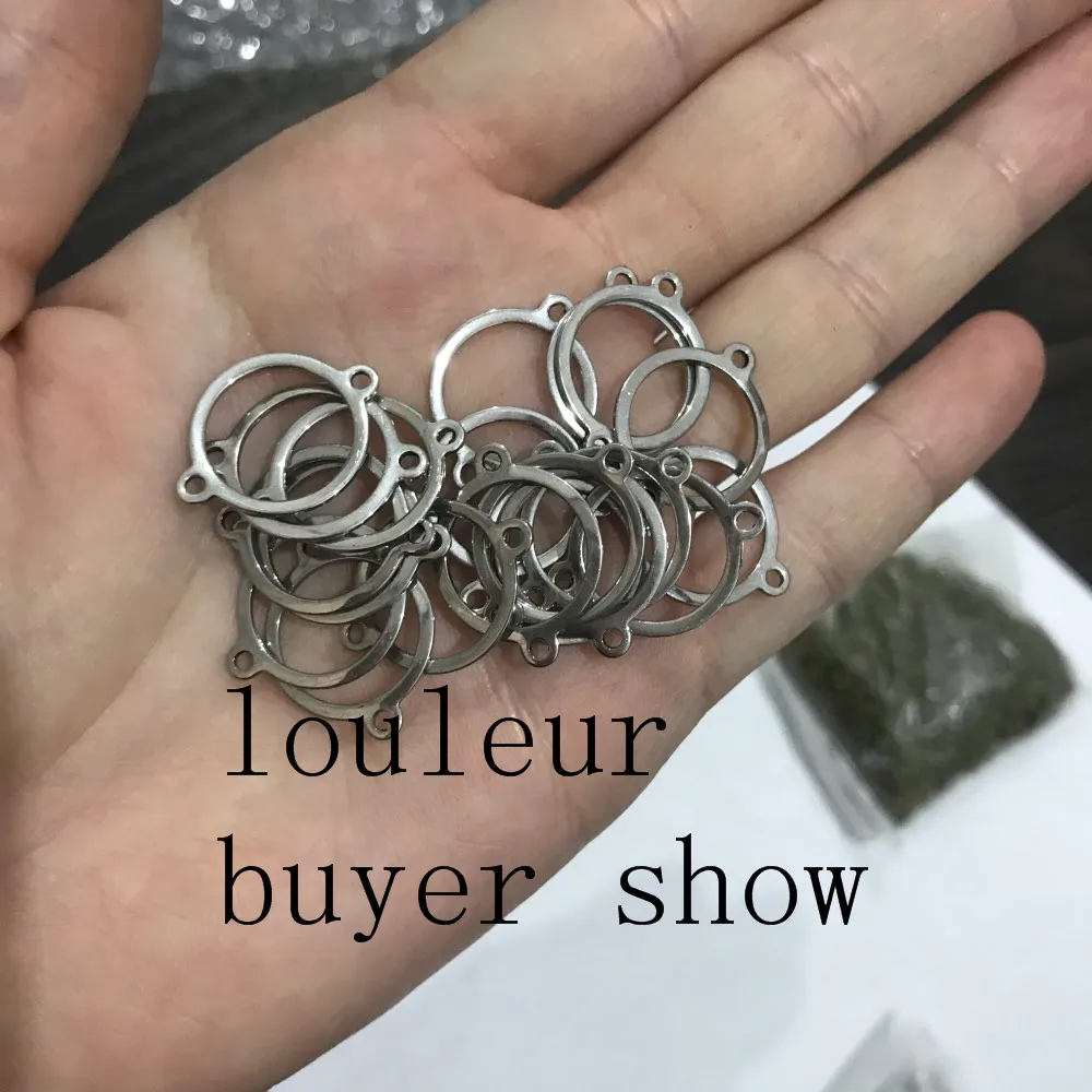 LOULEUR 20 шт./лот серебряный цвет нержавеющая сталь круглые сердечки квадратные