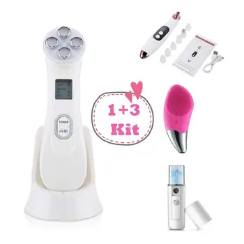 

Led Face Light Therapy Radio Frequency Facial Massager Machine Blackhead Removal Acne Pore Cleanser Facial Device Beauty Kit