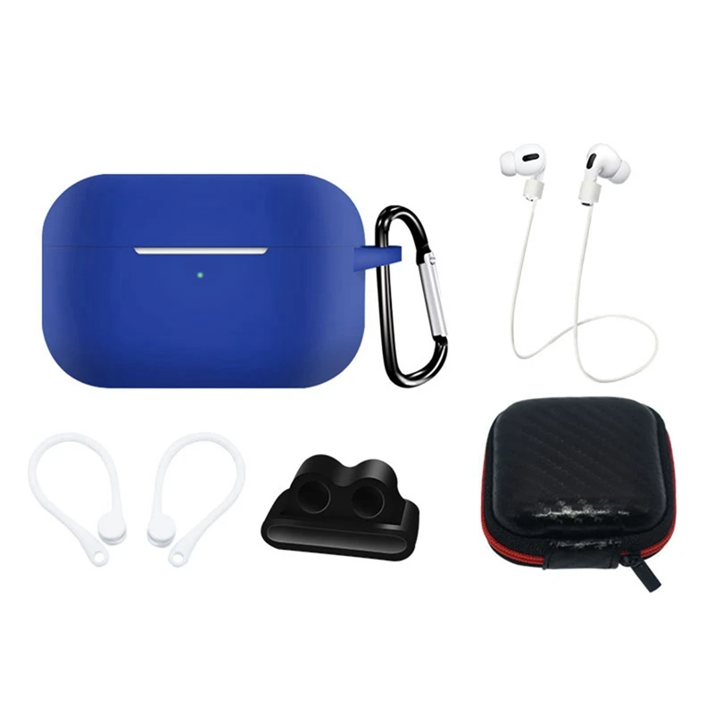 Силиконовый чехол для Airpods pro, защитный чехол для наушников, аксессуары для Apple, беспроводные bluetooth-наушники, комплект из 5 предметов