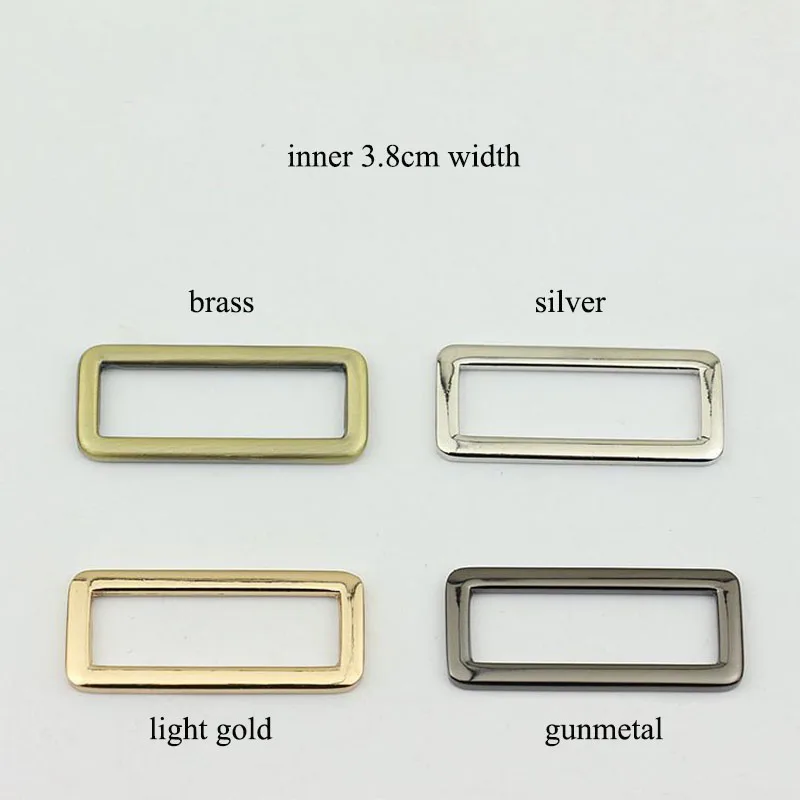 20pcs 38mm Metal Luggage Accessories O D Ring Bag Connect Rectangle Buckle DIY Backpack Leather Craft Strap Hang Decor Material