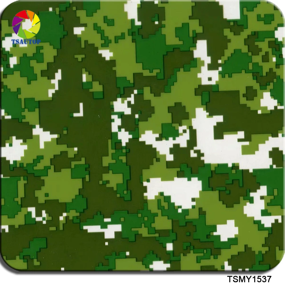 

TSAUTOP Size 0.5*60m New Green Camo Design WTP Movies Hydrographic Film PVA Hydro Diping Printing filmWDF1537