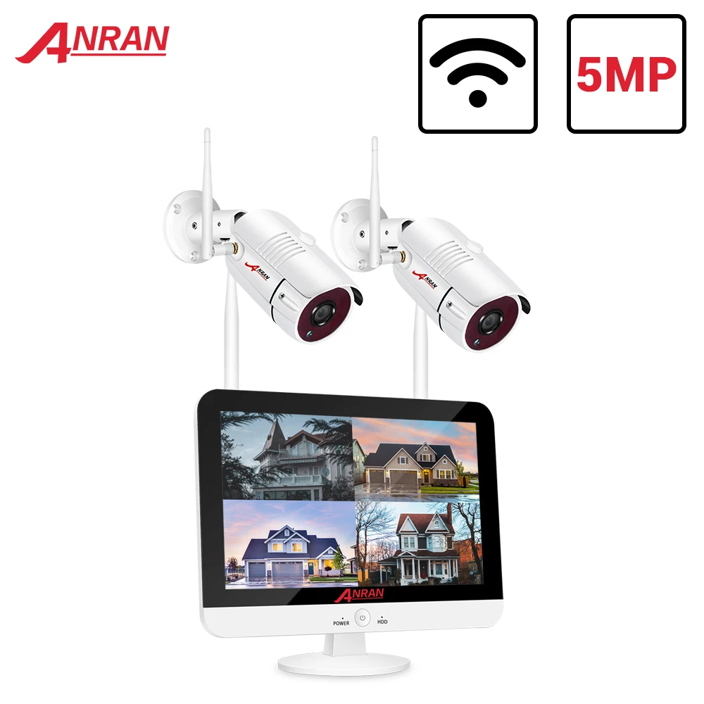 

ANRAN 5MP 2CH Super HD NVR Kit Security Camera System CCTV Security System IP Camera Outdoor P2P Video Surveillance Set H.265