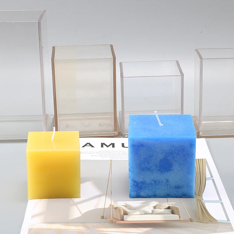 

Party dec handcraft DIY candle mold pc cube cuboid candle holder multi size diy aromatherapy candle moulds lz58