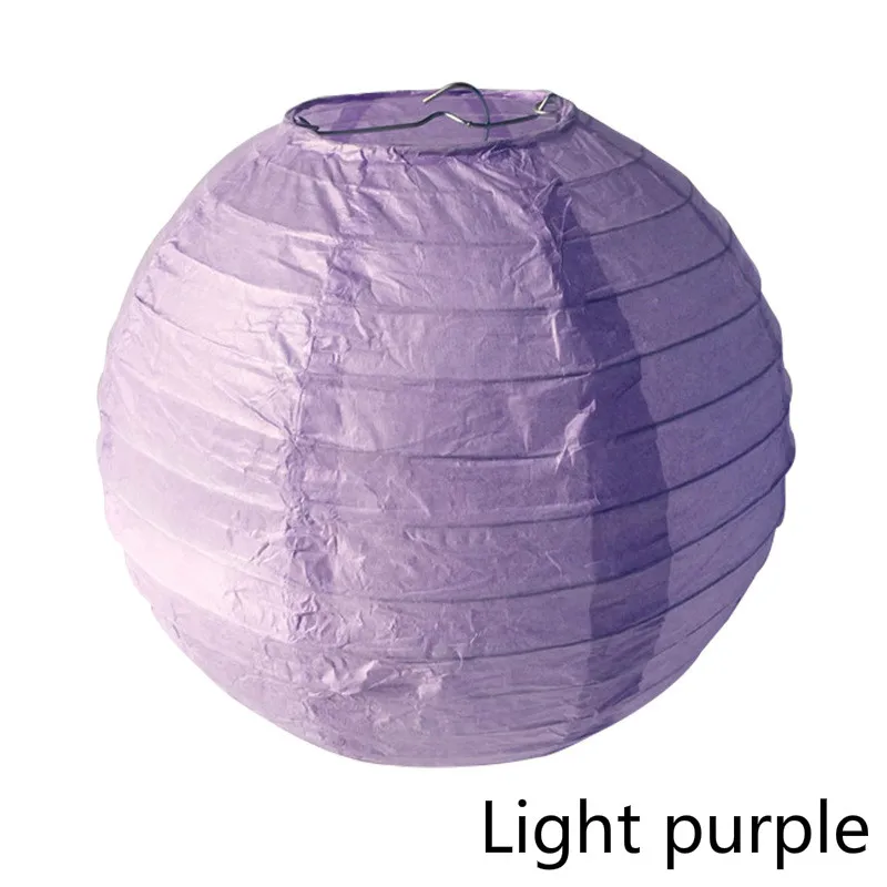Light purple 10-40 см Китайский бумажный фонарь принадлежности для новогодних праздников, дня рождения, свадьбы, вечеринки, украшения, подарок, ремесло, DIY Lampion фонарь - Цвет: Light purple