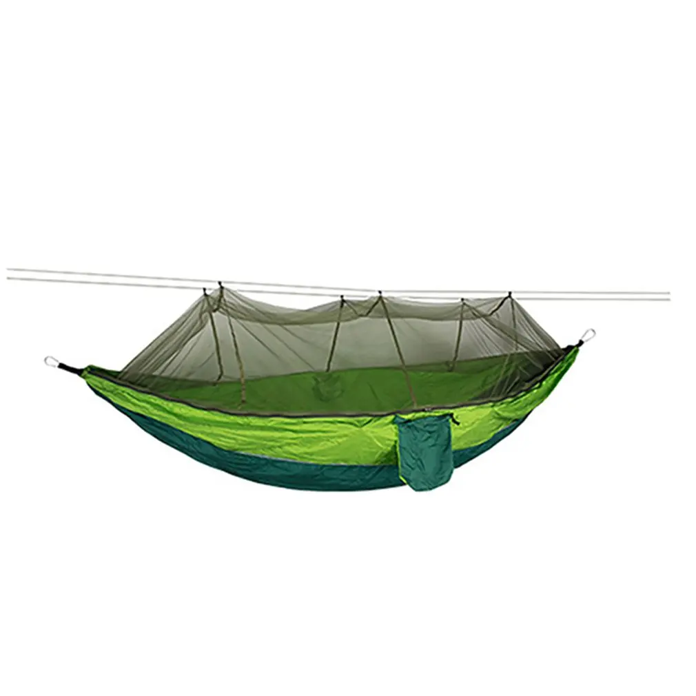 Double 210T Nylon Outdoor Mosquito-proof Aerial Camping Hammock Breathable Anti-mosquito Durable Hammock 