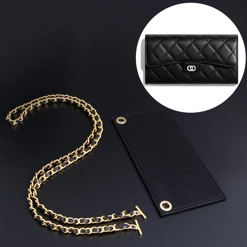 DIY Kit Real Cowhide Leather Chain+Insert Change Your Classic Long Flap  Wallet To A Small Crossbody Purse - AliExpress