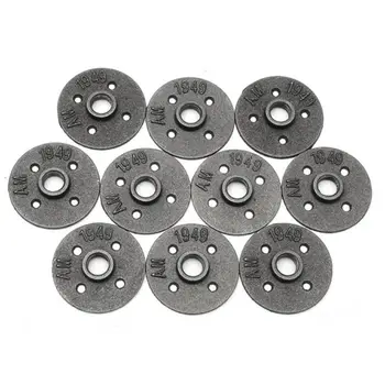 

1/2" Black Decorative Malleable Iron Floor/Wall Flange Malleable Cast Iron Pipe