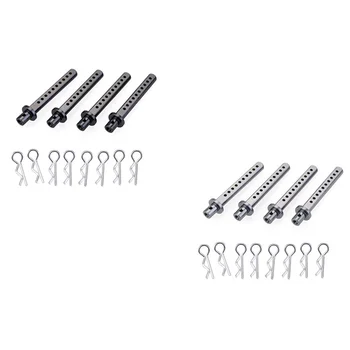 

4PCS RC Car Shell Column Mounts Metal Body Shell Post Holder for 1/10 RC Crawler Car Axial SCX10 90021 90022 90028 Upgrade Parts