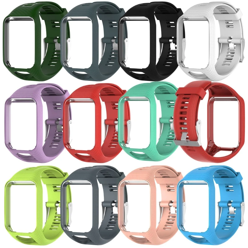 Cinturino da polso per TomTom 2 3 Runner Spark Music avventuriero Tom Tom  Golfer 2 cinturino di ricambio orologio da cintura in silicone|Watchbands|  - AliExpress