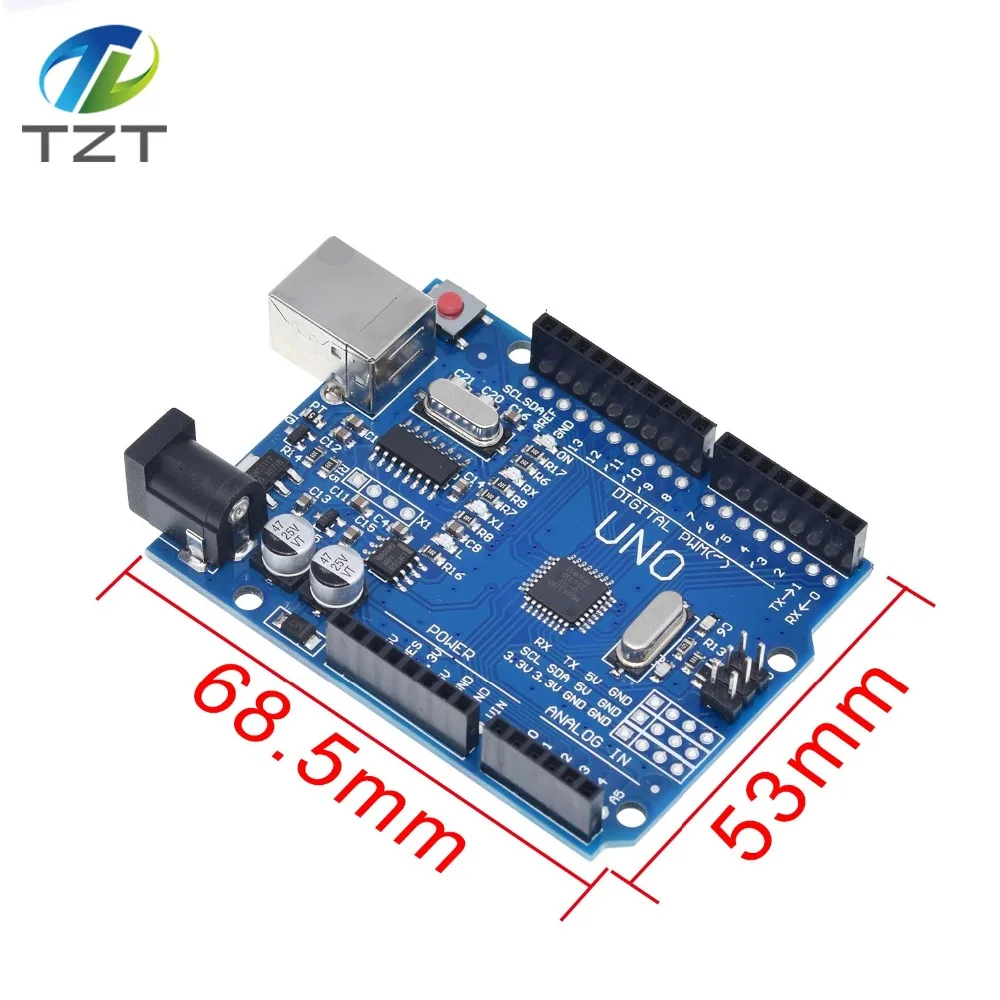 TZT cnc shield v3 гравировальный станок 3d принтер+ 4 шт. A4988 Драйвер Плата расширения для Arduino+ UNO R3 с usb-кабелем