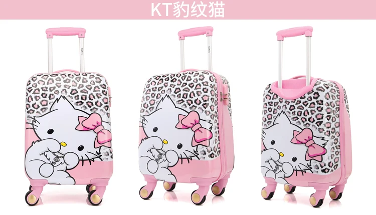 Детский мультяшный чемодан, милый багаж для путешествий, багаж на колёсиках, 18''19-дюймовый чемодан для кабины, сумка для переноски, детская коробка