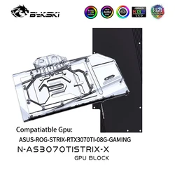 Bykski – bloc d'eau GPU pour ASUS ROG STRIX RTX3070TI O8G GAMING/carte graphique, VGA, refroidisseur d'eau, dissipateur thermique 12V/5V N AS3070TISTRIX X 