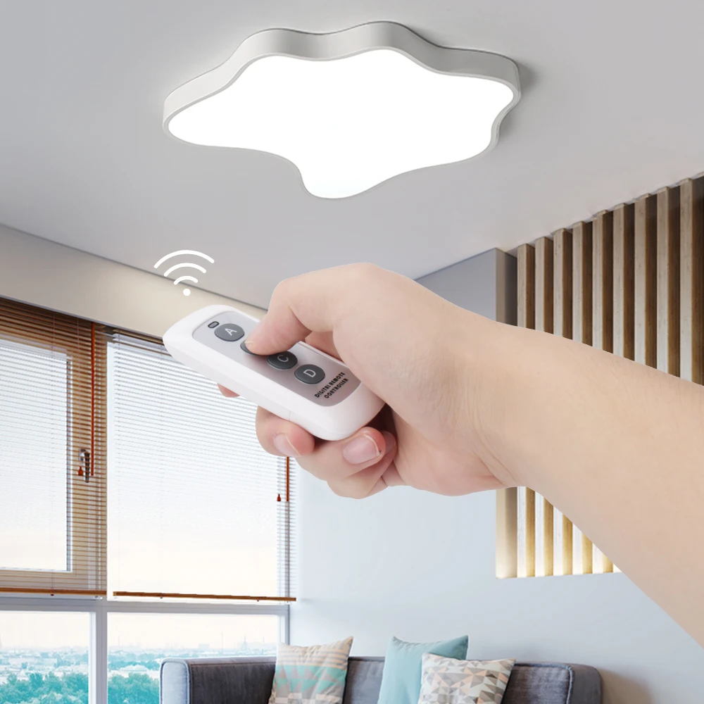 

433Mhz Universal Wireless RF Remote Control Switch 4 Channel Light Fixture Garage Door Remote Controller Receiver Bedroom Lights