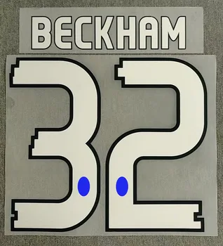 

2010-2011 #32 BECKHAM Nameset Customize Any Name Number Printing iron On Transfer Badge