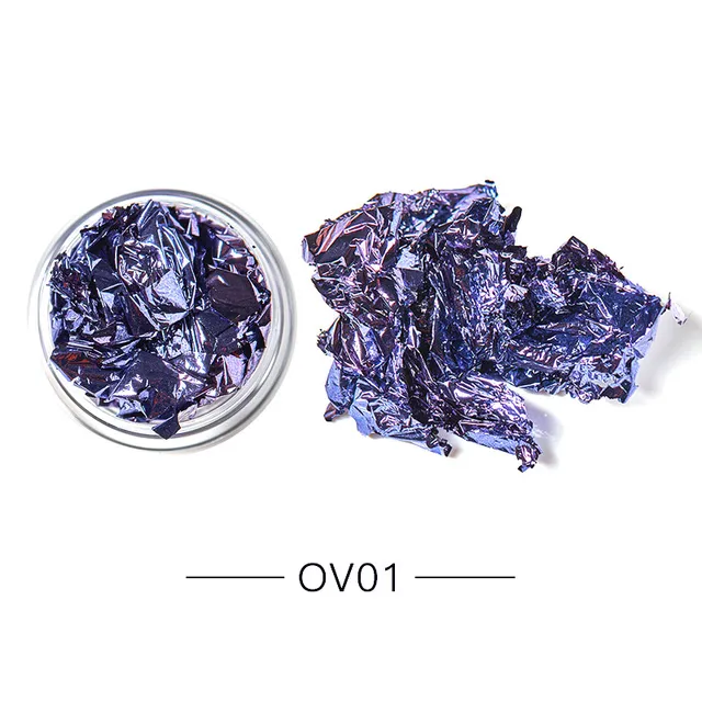 1 Box Gold Silver Irregular Aluminum Foil Paper Nail Art Sticker 3D Glitter DIY Manicure UV Gel Polish Nail Decoration Tools Q06455