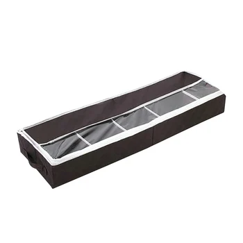 

4 Grid Non-woven Fabric Shoe Boxes Shoes Transparent Drawer Case Stackable Box Storage