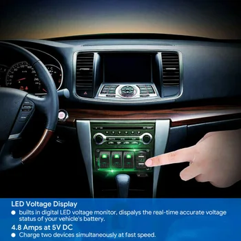 

USB Rocker Switch RV For 4 Gang Toggle Rocker Switch Car Boat Marine Protable