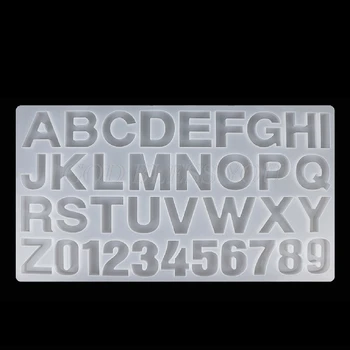 

26 English Letter Pendant Resin Mold Number Alphabet Resin Silicone Mold DIY Jewelry Making Letter Keychain Epoxy Craft