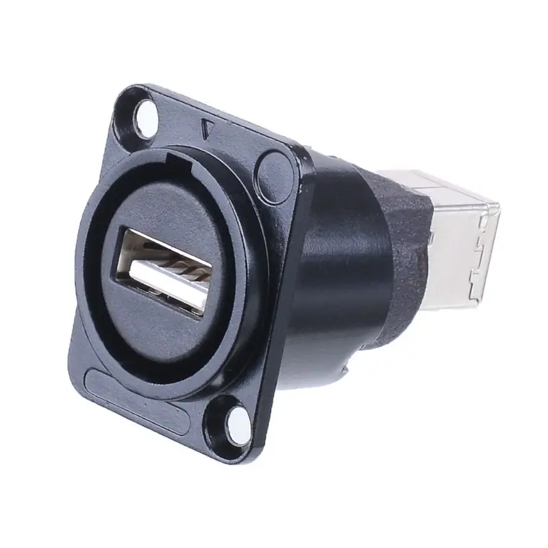 Черный usb Тип B гнездо для USB A Тип гнездо адаптер для монтажа на панель