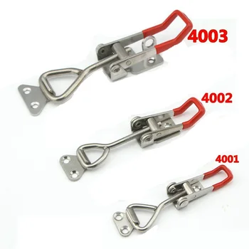 

2pcs/lot 304 Stainless Steel Push Pull Adjustable Box Buckle Horizontal Door Bolt Clamp Toggle Clamp Quick Release Hand Tools
