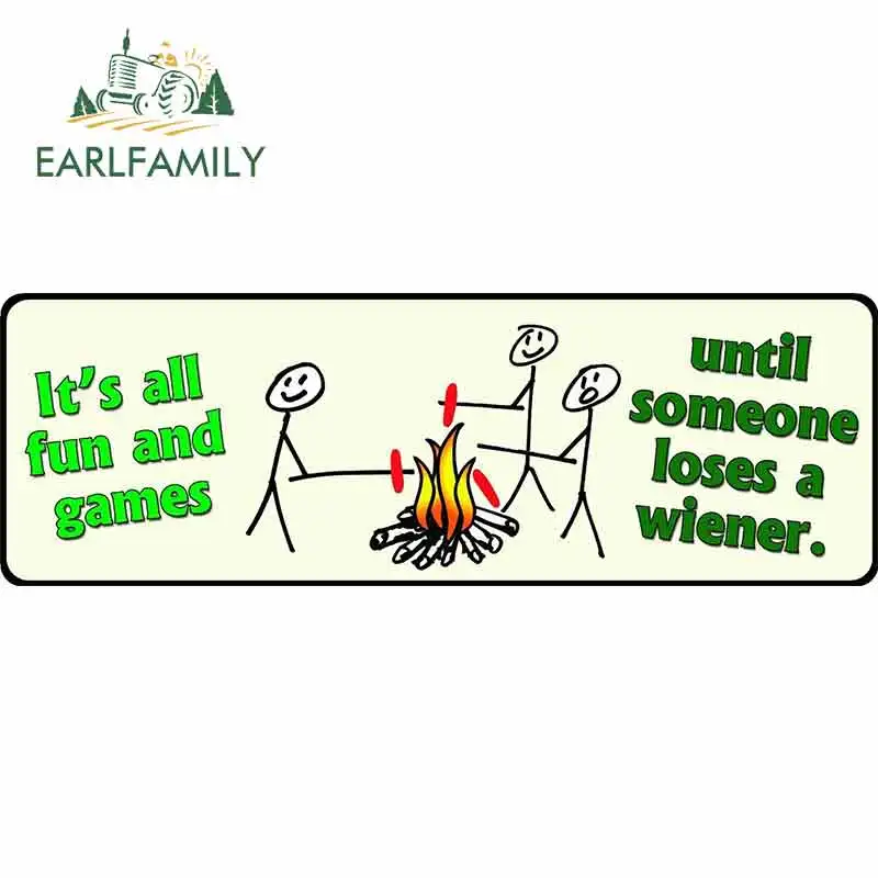 

EARLFAMILY 15cm x 5cm for Until Someone Loses A Weiner Tin Sign Car Stickers Vinyl Bumper RV VAN Car Accessories JDM Graphics
