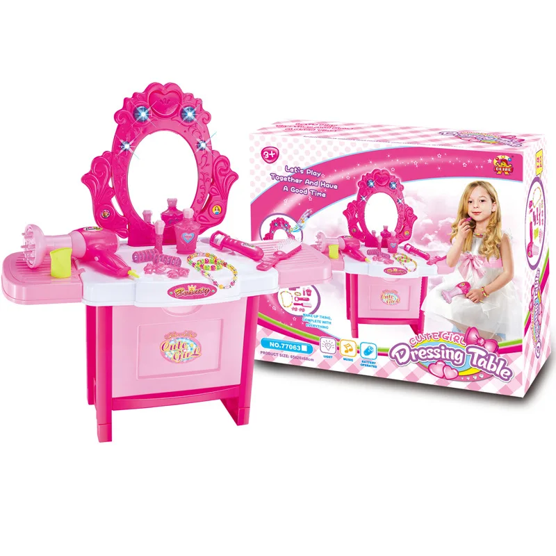 

Children Play House Light Included Light Music Multi-functional Dress up Toy Set GIRL'S Accessories Dresser Toy