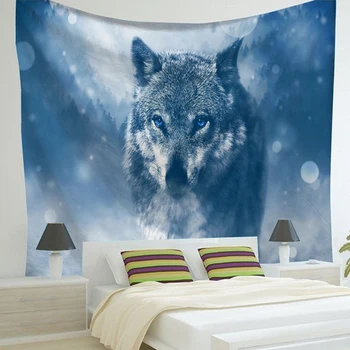 

Tapestry wolf/dog/cat and other animal world ins background cloth background wall decoration cloth home decoration mural
