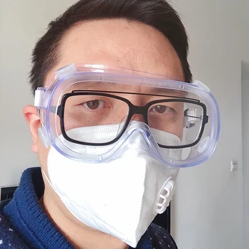 

Fully Enclosed Goggles Protective Safety Goggles Wide Vision Prevent Infection Eye Mask Anti-Fog Anti-splash Breathable Goggles