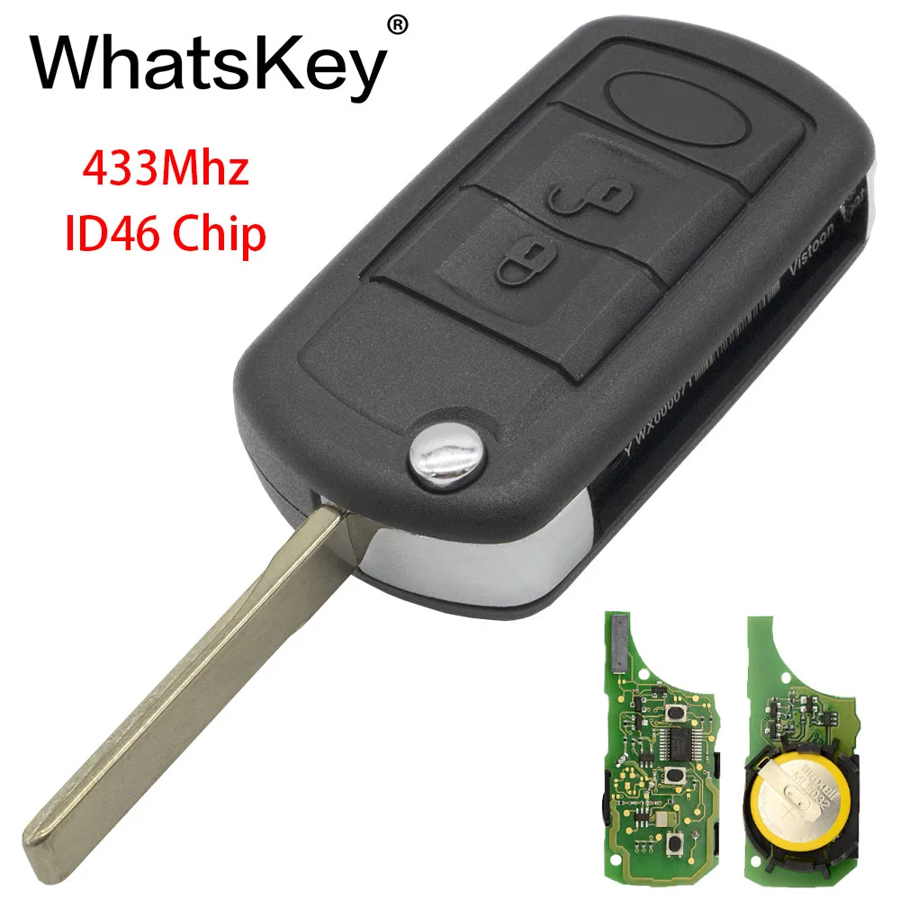 

WhatsKey 3 Buttons Car Remote Key fit For Range Rover Discovery 3 LR3 Freelander For Land Rover Control 315Mhz/433Mhz ID46 Chip